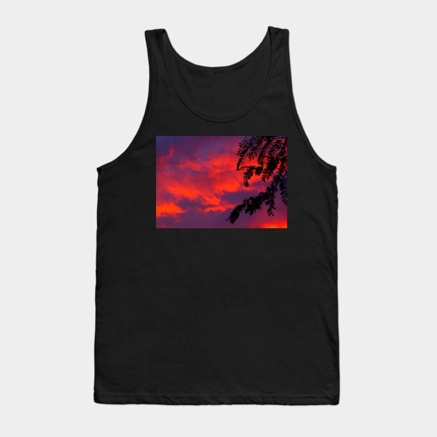 Neon Sunset Clouds Tank Top by 1Redbublppasswo